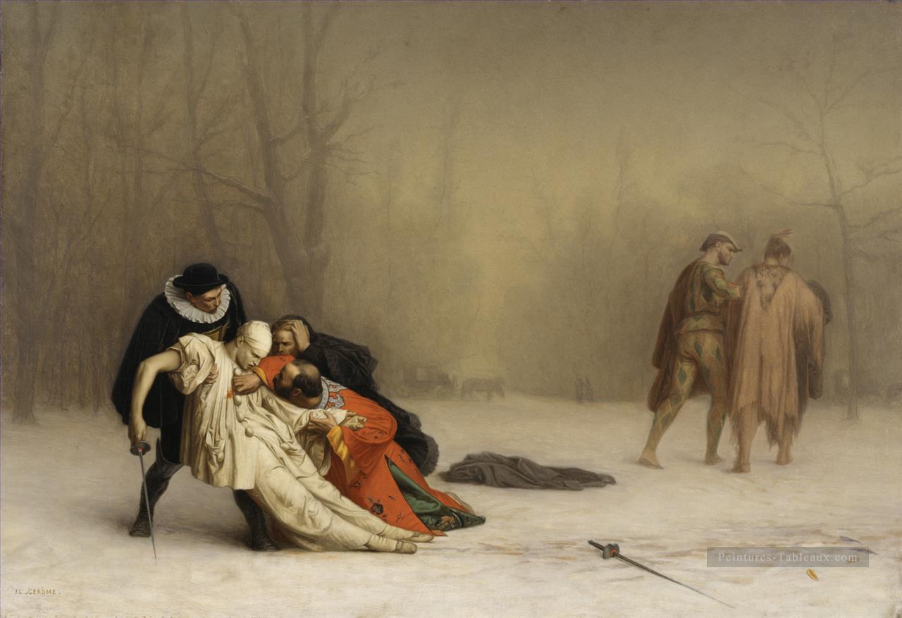 Duel après un bal masqué 1857 orientalisme grec oriental Jean Léon Gérôme Peintures à l'huile